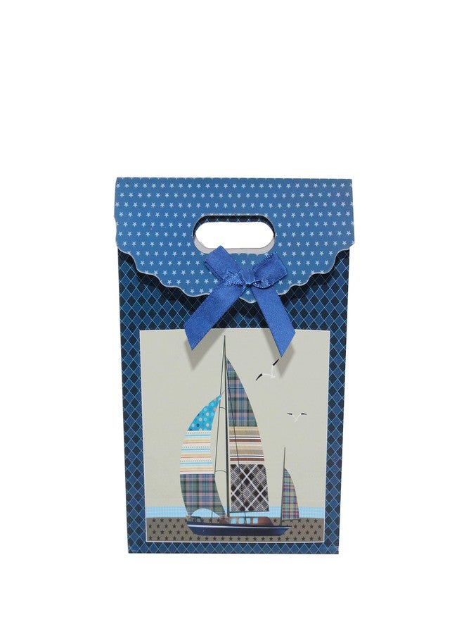 Jades : Printed Gift Bags Pack of 12 Medium (Blue) - Image 1